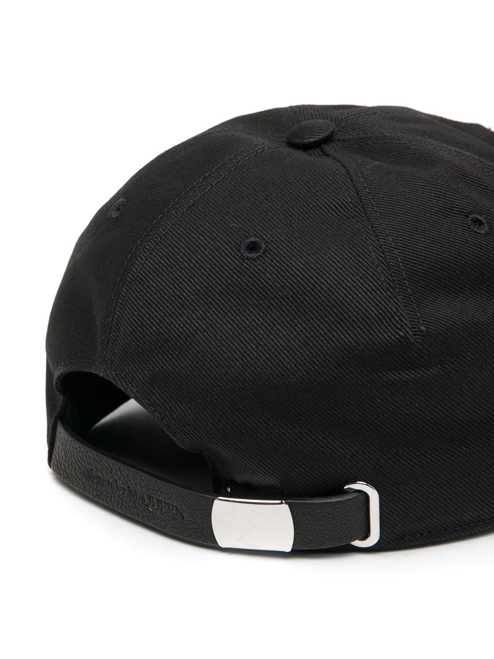 Alexander Mcqueen Men Oversize Black Jersey Hat With Logo Alexander Mcqueen Man ALEXANDER MCQUEEN