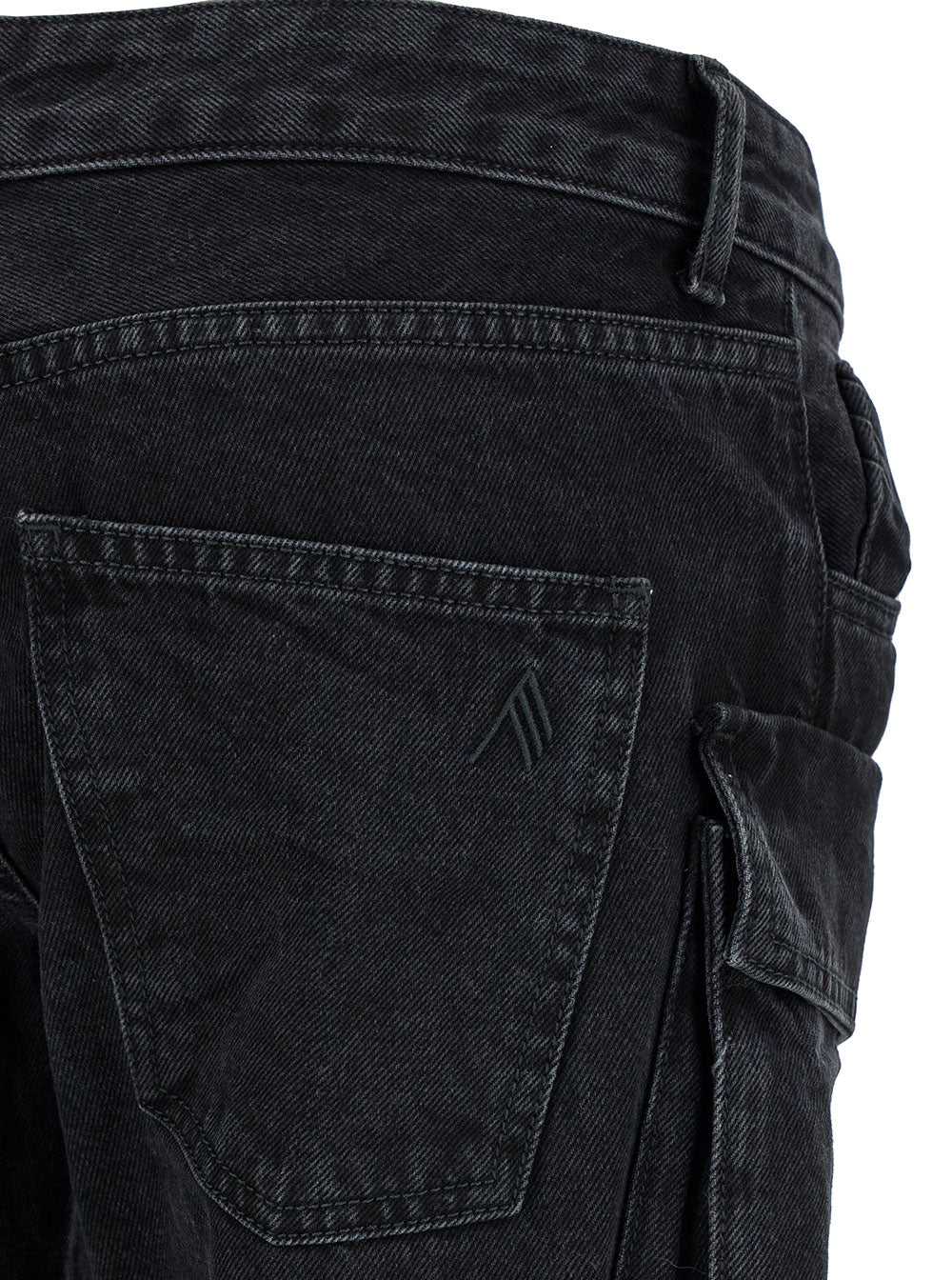 The Attico Women 'Essie' Black Fitted Jeans With Cargo Pockets In Denim Woman THE ATTICO