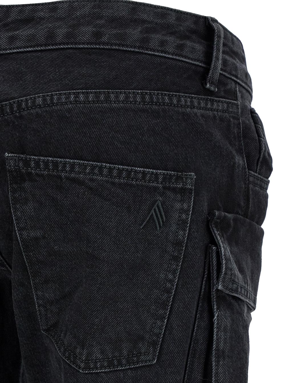 The Attico Women 'Essie' Black Fitted Jeans With Cargo Pockets In Denim Woman THE ATTICO