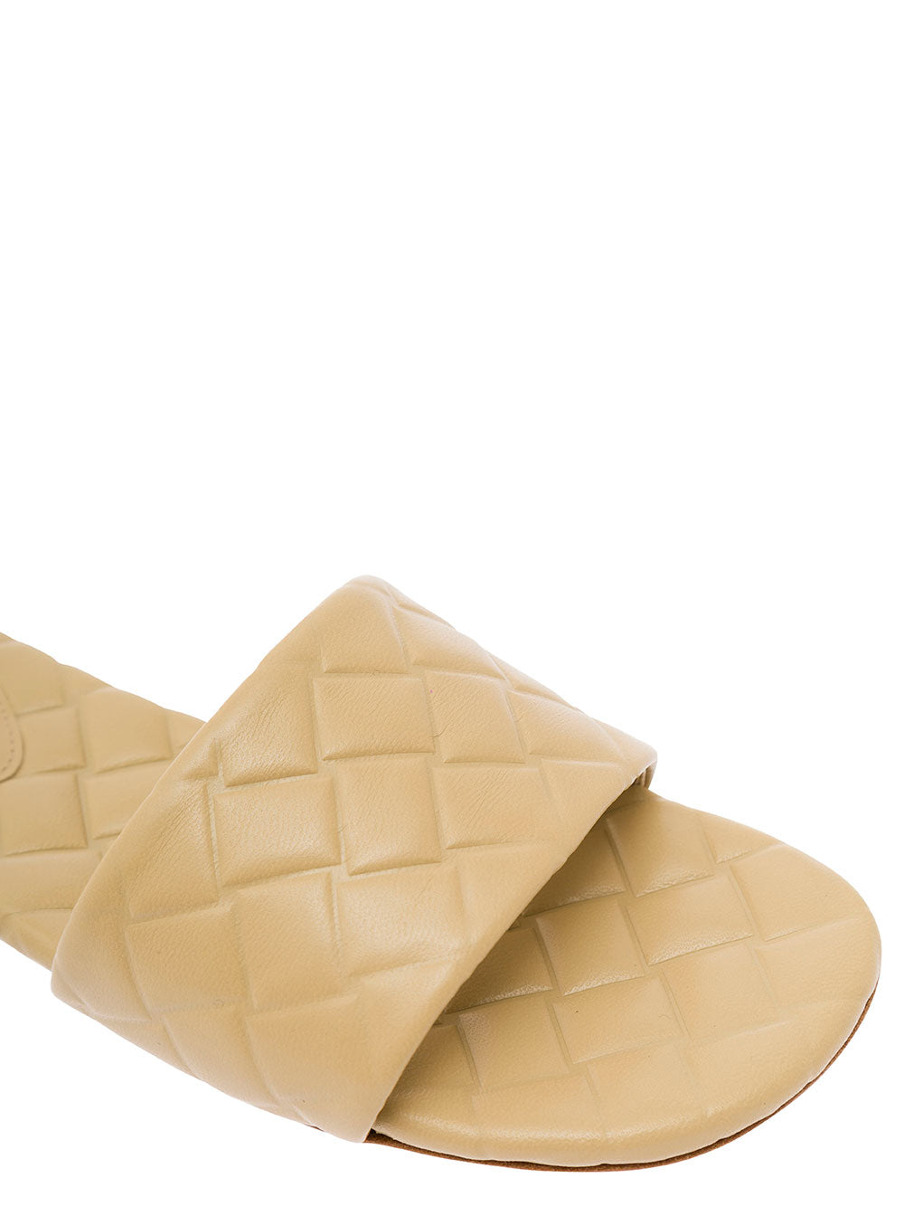 Bottega Veneta Women 'Slide Amy' Beige Sandals With Intreccio Motif In Leather Woman BOTTEGA VENETA