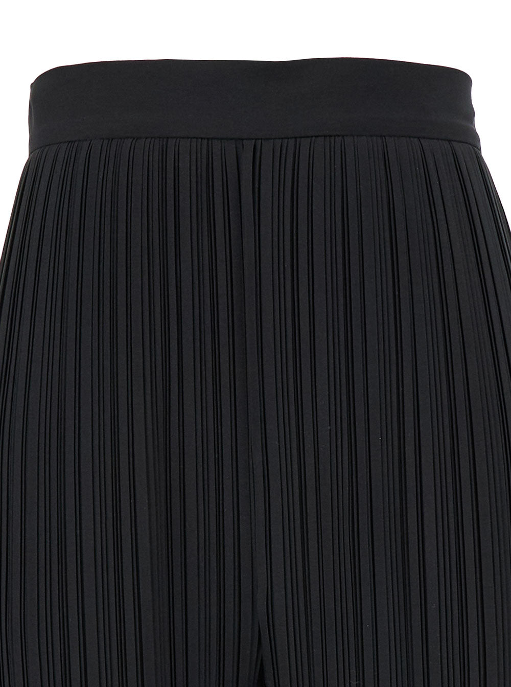 Lanvin Women Black Pleated Pants With Invisible Zip In Crêpe De Chine Woman LANVIN