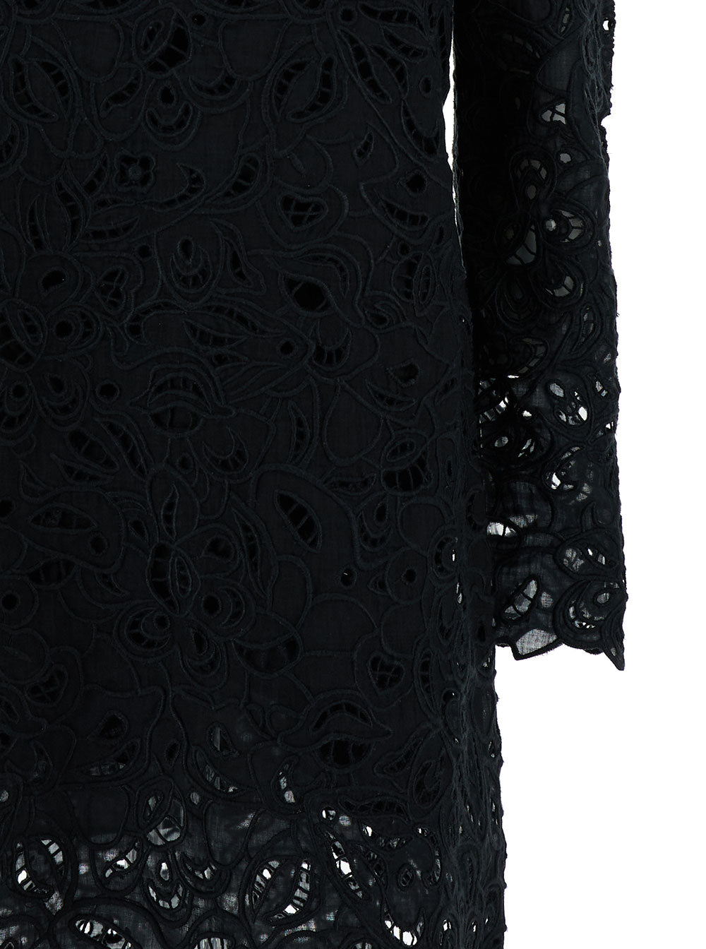 Isabel Marant Women 'Daphne' Mini Black Dress With Flower Embroidery In Guipure Woman ISABEL MARANT