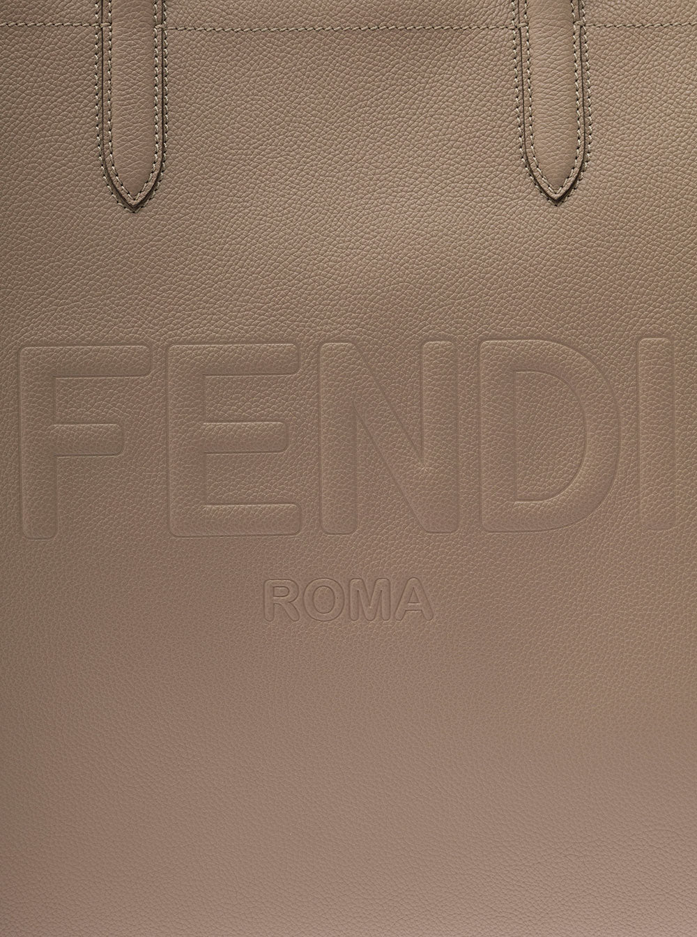 Fendi Men Beige Tote Bag With Embossed Logo In Leather Man FENDI