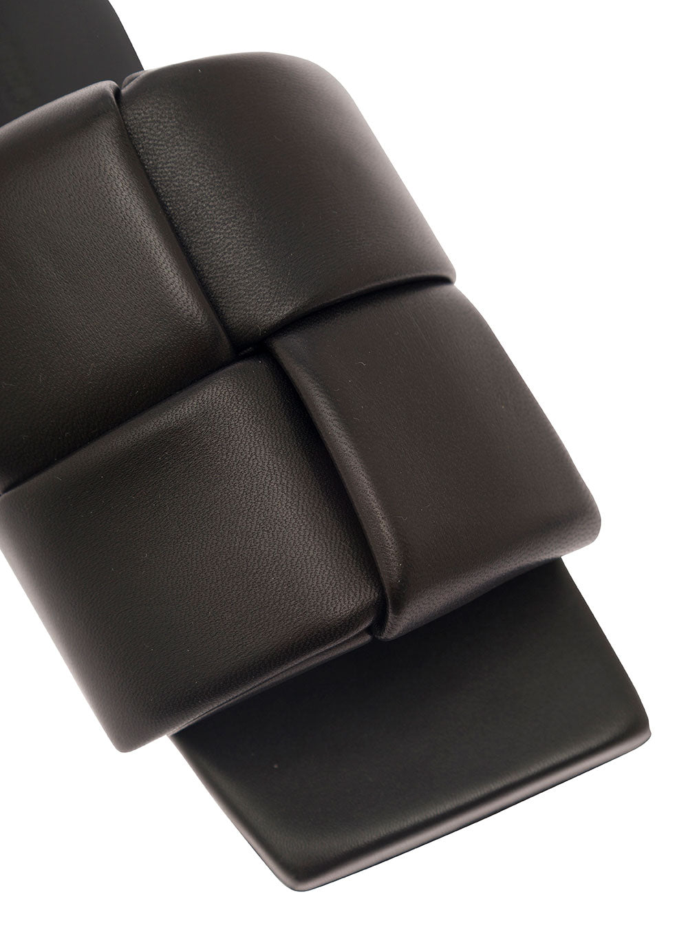 Bottega Veneta Women Black Flat Mules With Padded Intreccio Band In Leather Woman BOTTEGA VENETA