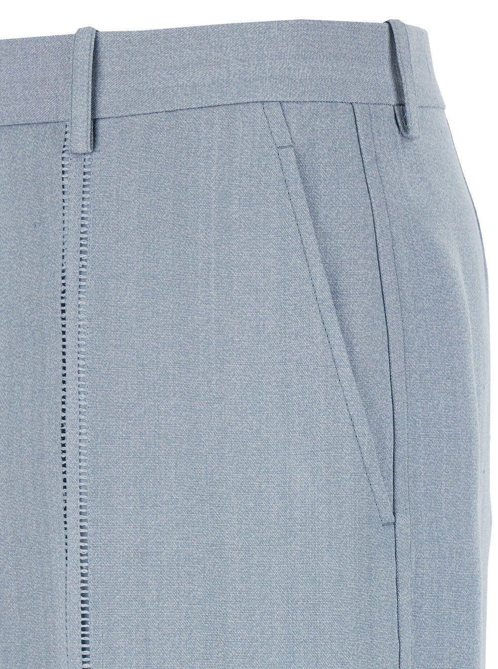 Bottega Veneta Men Light Blue Tailored Pants In Silk Blend Man BOTTEGA VENETA