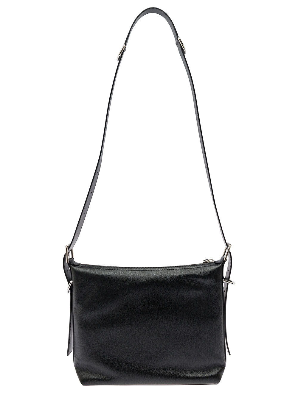 Givenchy Men 'Voyou' White Crossbody Bag With Logo And Buckle Detail In Leather Man GIVENCHY