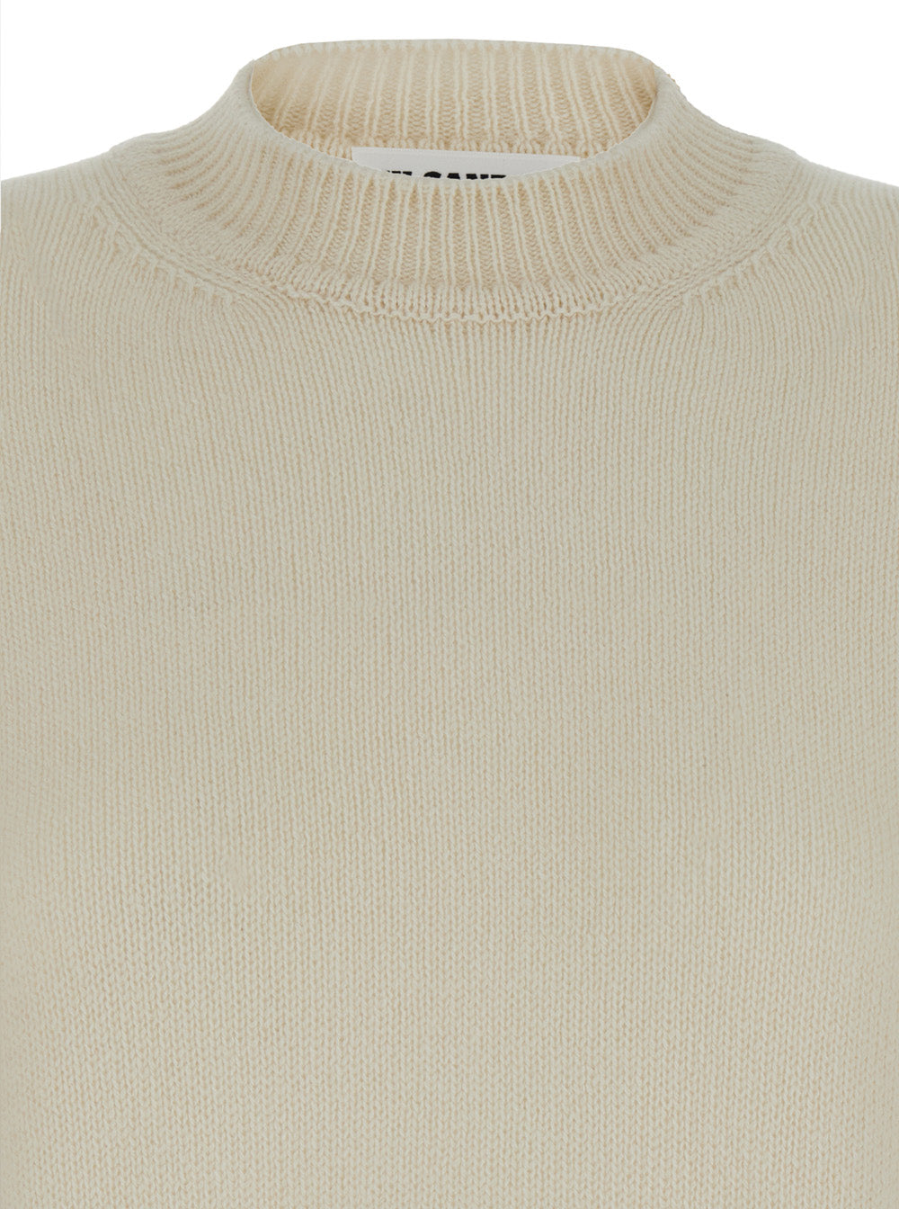 Jil Sander Women Cream Ribbed Pullover In Cashmere Woman JIL SANDER