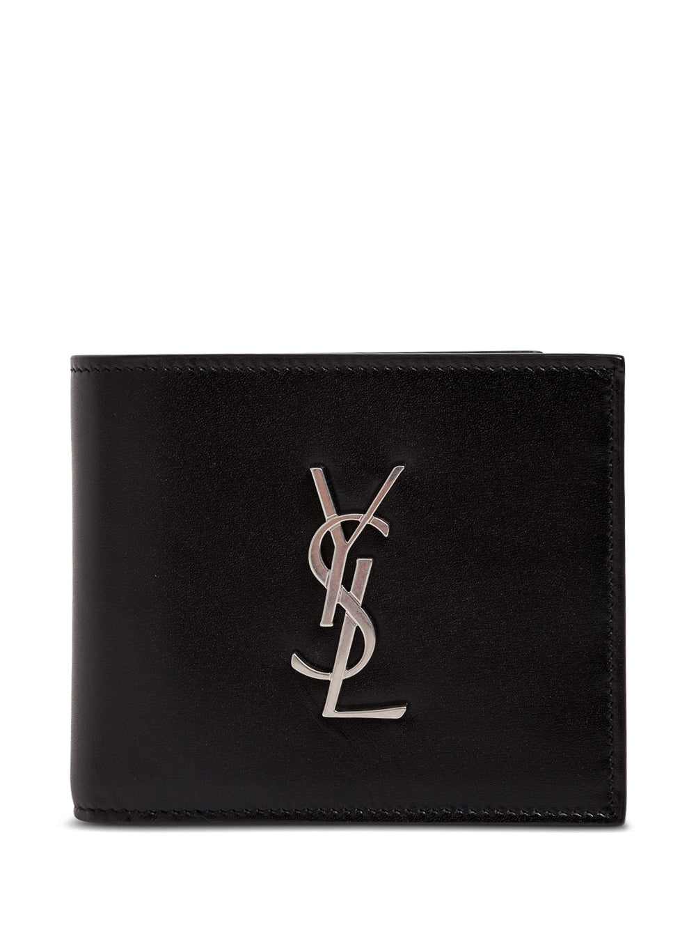 Saint Laurent Men Black Leather Wallet With Logo SAINT LAURENT