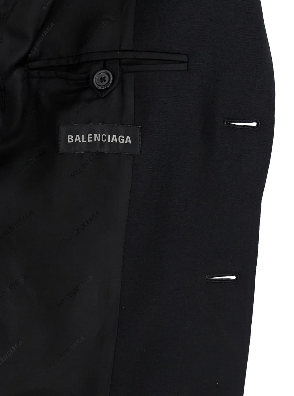 Balenciaga Women 'Hourglass' Black Single-Breasted Jacket With Notched Revers In Wool Woman BALENCIAGA