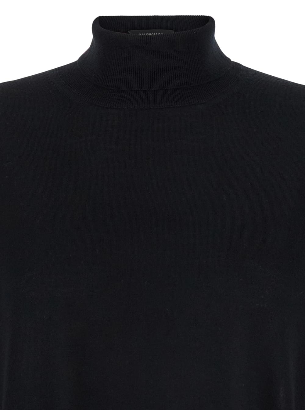 'S Maxmara Women 'Livia' Black Sweater With High Neck In Wool Woman S MAX MARA