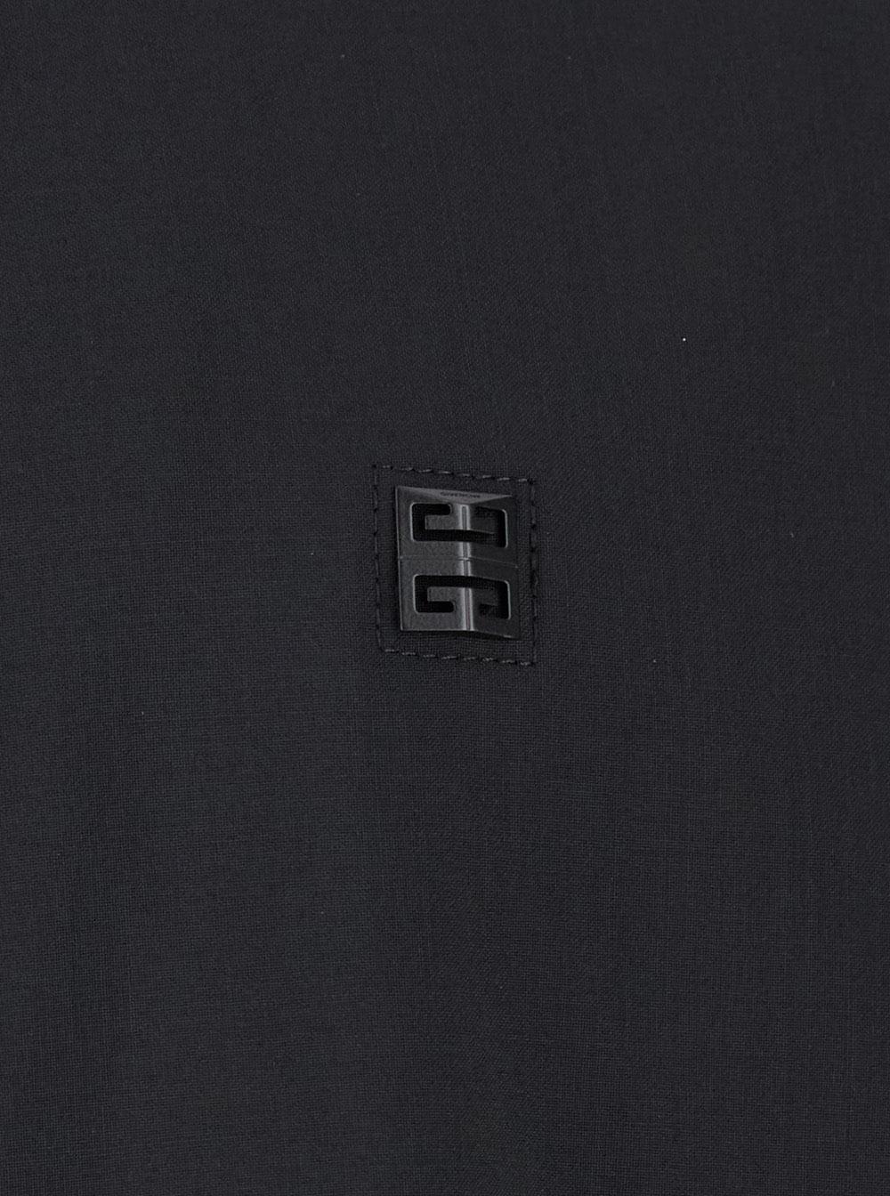 Givenchy Men Black Zip-Up Hoodie With Logo Detail In Wool Man GIVENCHY