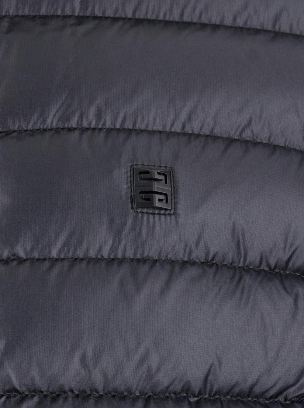 Givenchy Men Black High Neck Down Jacket With Logo Detail In Tech Fabric Man GIVENCHY