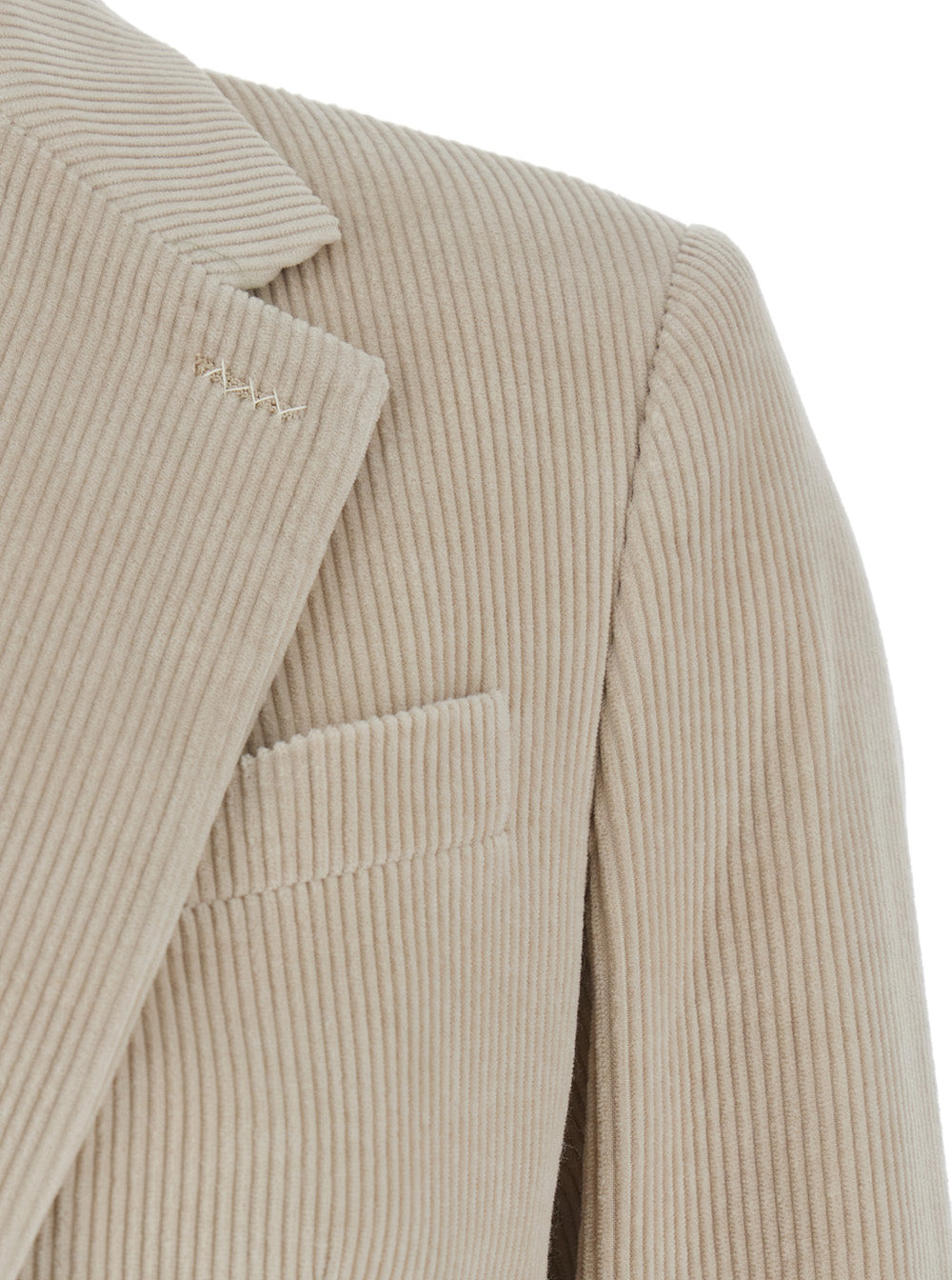 Max Mara Women 'Kuban' Beige Single-Breasted Jacket With Notched Revers In Cotton Blend Woman MAX MARA