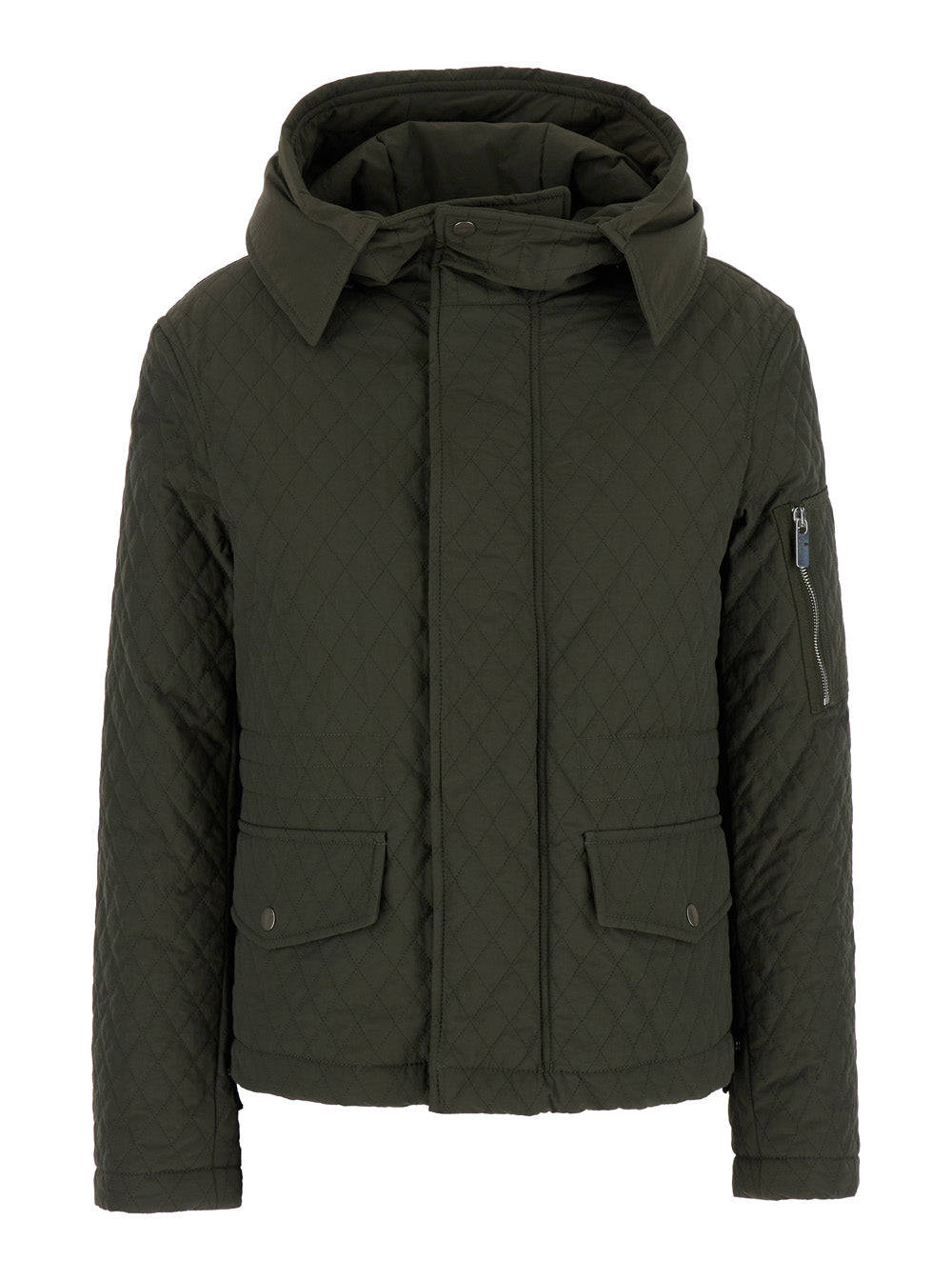 Burberry Women Green Quilted Jacket With Ekd Logo Detail In Cotton Blend Woman BURBERRY
