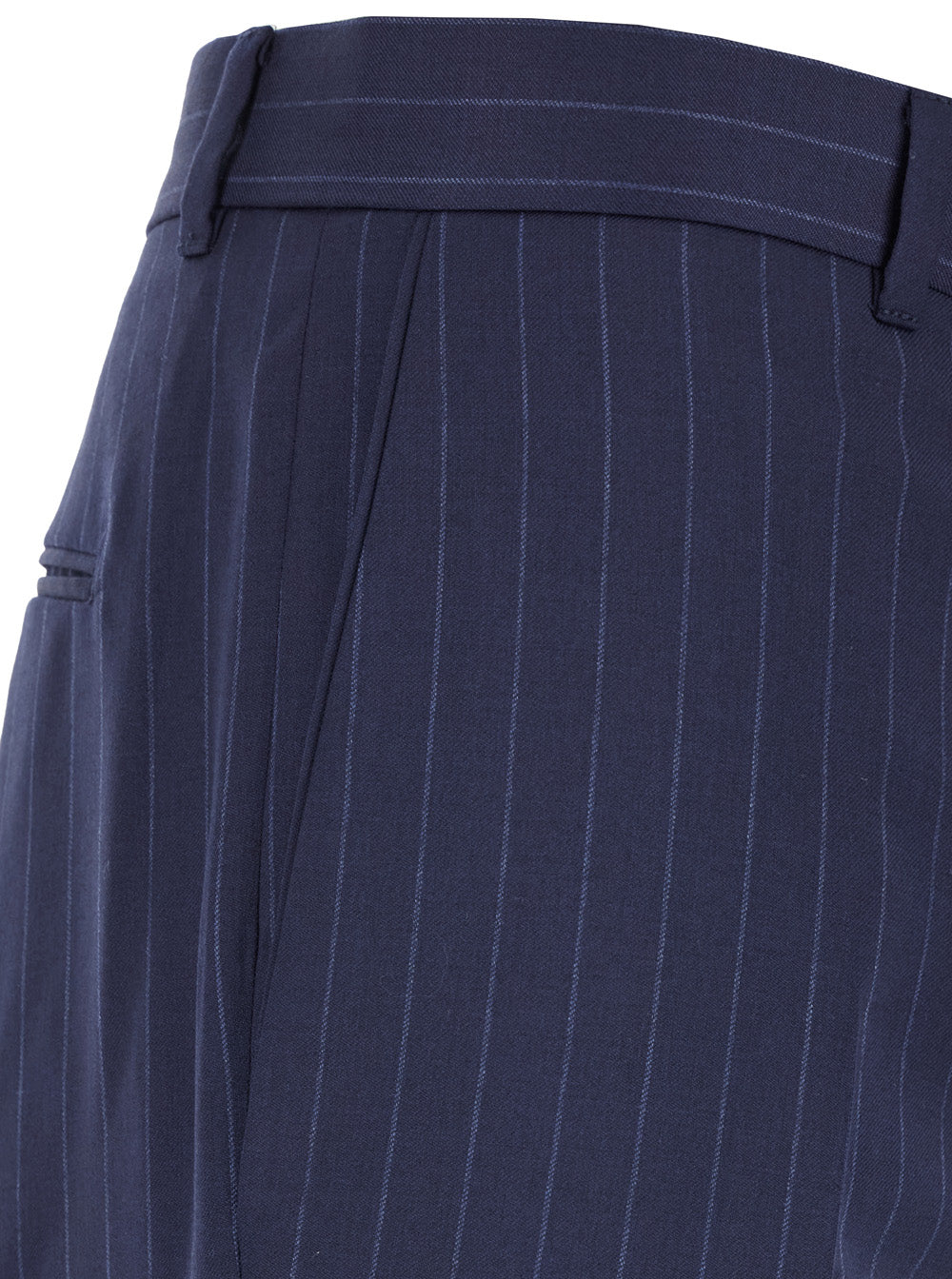Givenchy Men Blue Flared Pants With High Waist In Wool Man GIVENCHY
