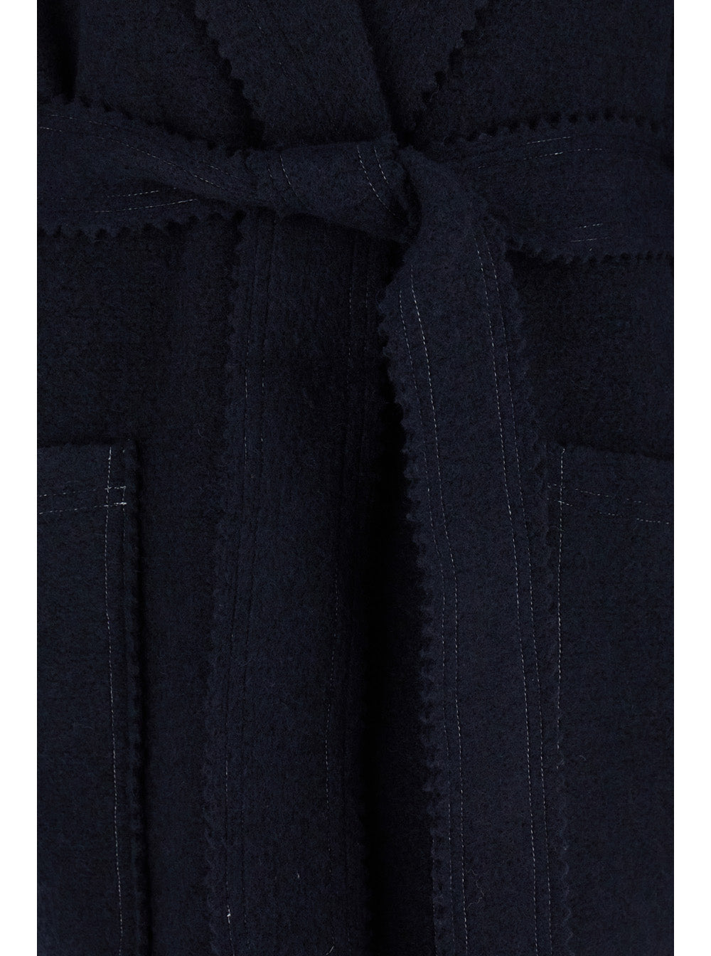 Max Mara Women 'Jene' Long Blue Coat With Belt In Wool And Cashmere Woman MAX MARA