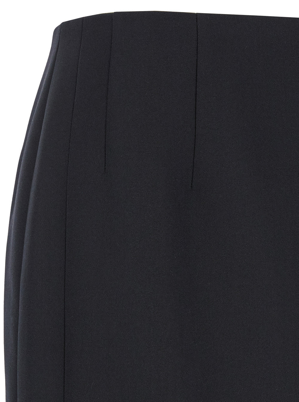 Valentino Women 'Grisaille' Black Midi Skirt With Side Splits In Wool Woman VALENTINO