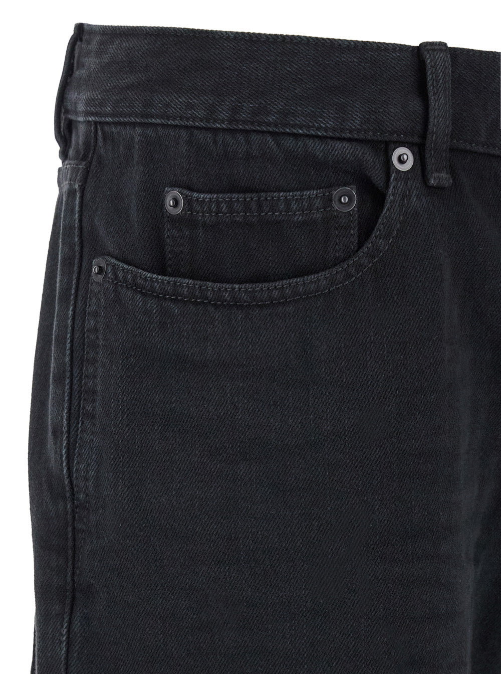 Saint Laurent Men Black Slim Jeans With Logo Patch In Denim Man SAINT LAURENT