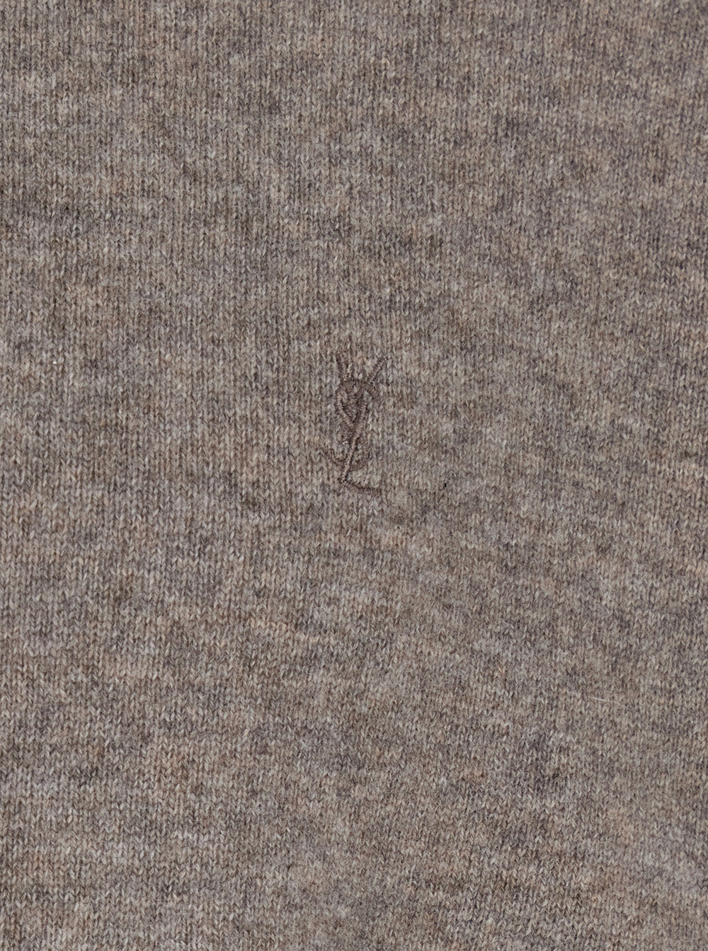 Saint Laurent Men Beige Crewneck Sweater With Cassandre In Cashmere Man SAINT LAURENT