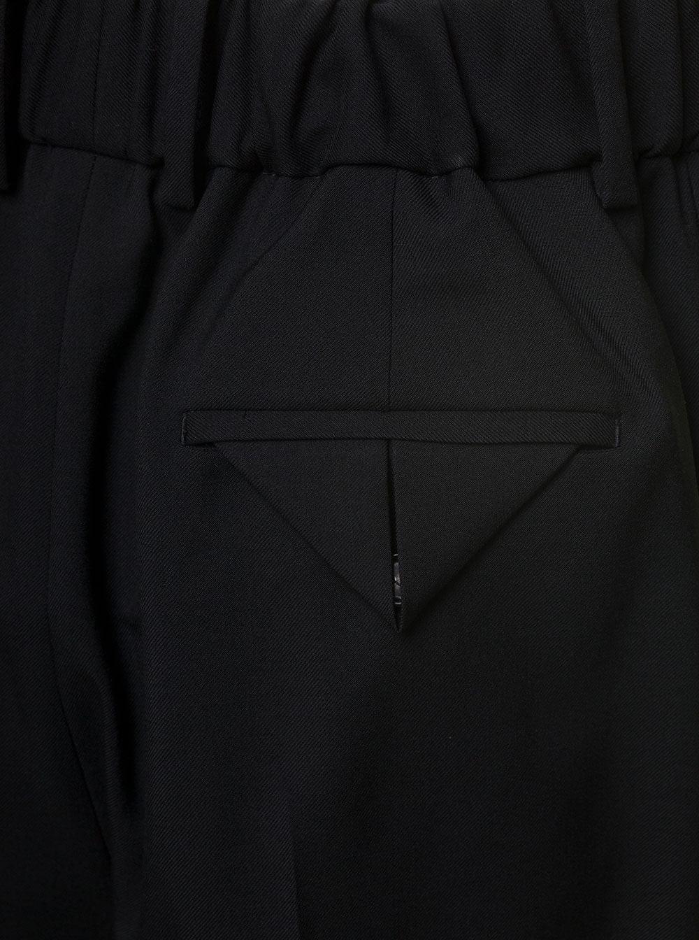 Bottega Veneta Women Black Straight Trousers With Coulisse At Waistline In Wool Twill Woman BOTTEGA VENETA