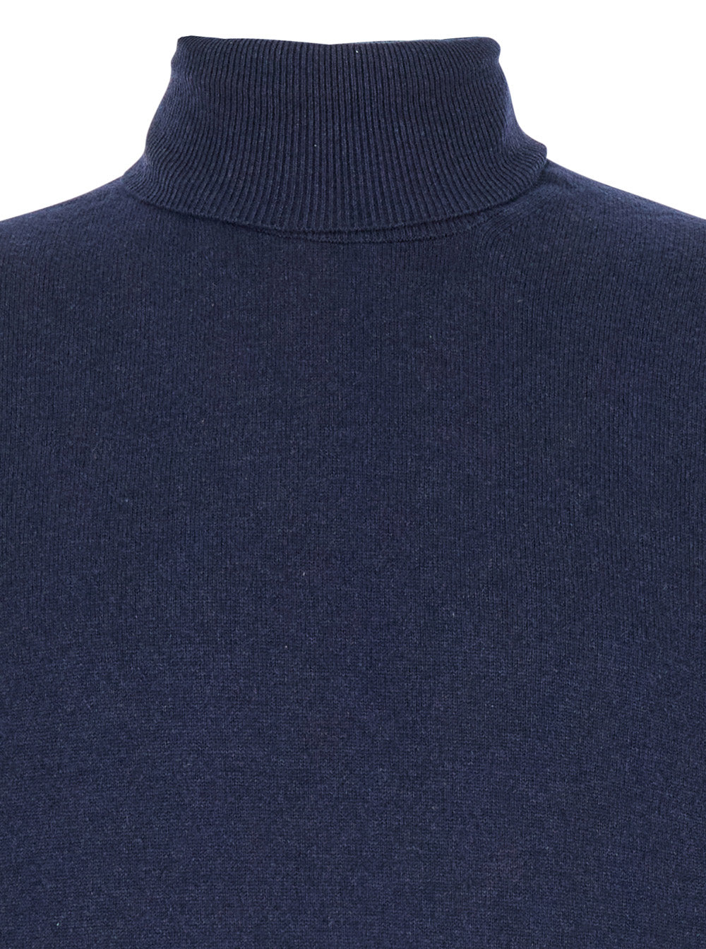 Leplain Men Turtleneck Sweater With Long Sleeves In Merino Wool And Silk Blend Blue Men LEPLAIN