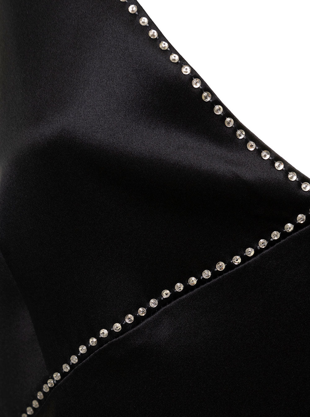 Dries Van Noten Women Black Dana Slip Dress With Sequin Embellishment In Satin Woman DRIES VAN NOTEN