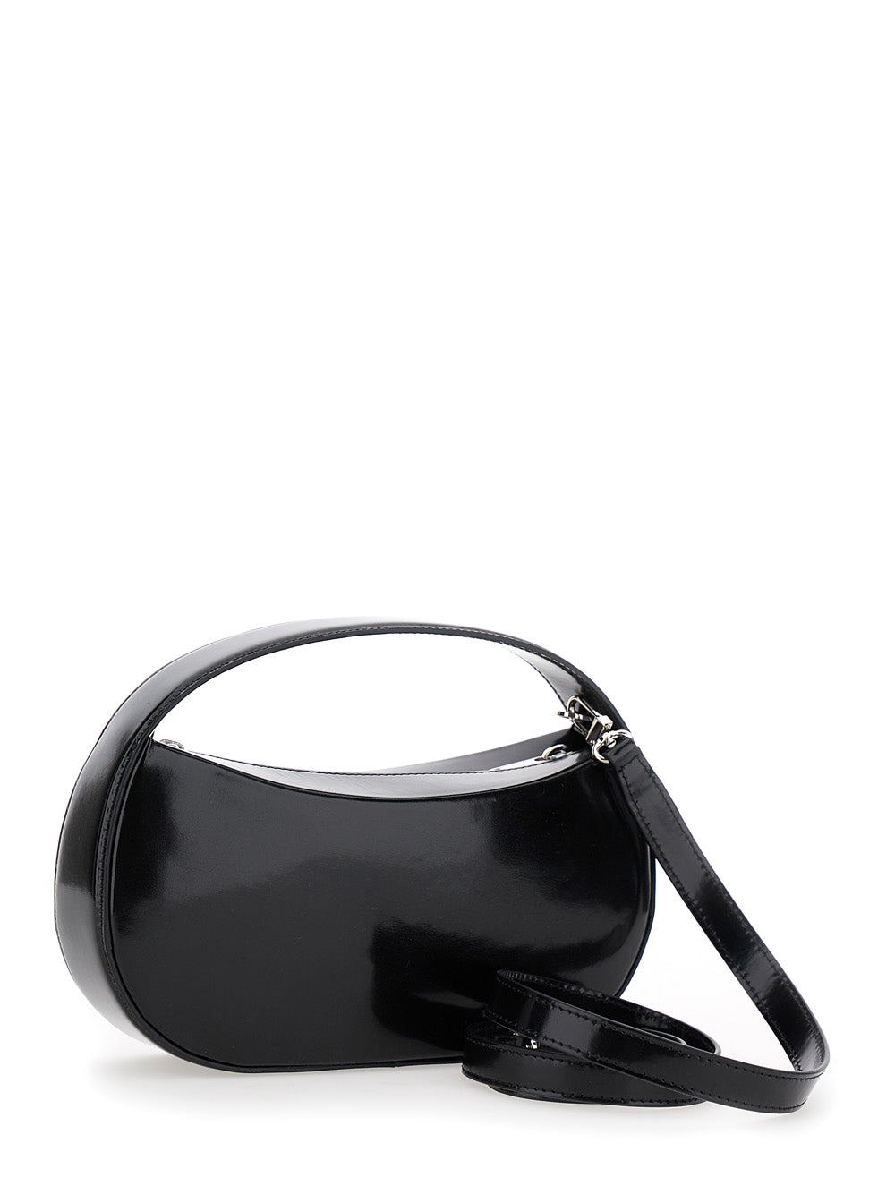 Coperni Women 'Sound Swipe Small' Black Handbag With Logo Detail In Leather Woman COPERNI