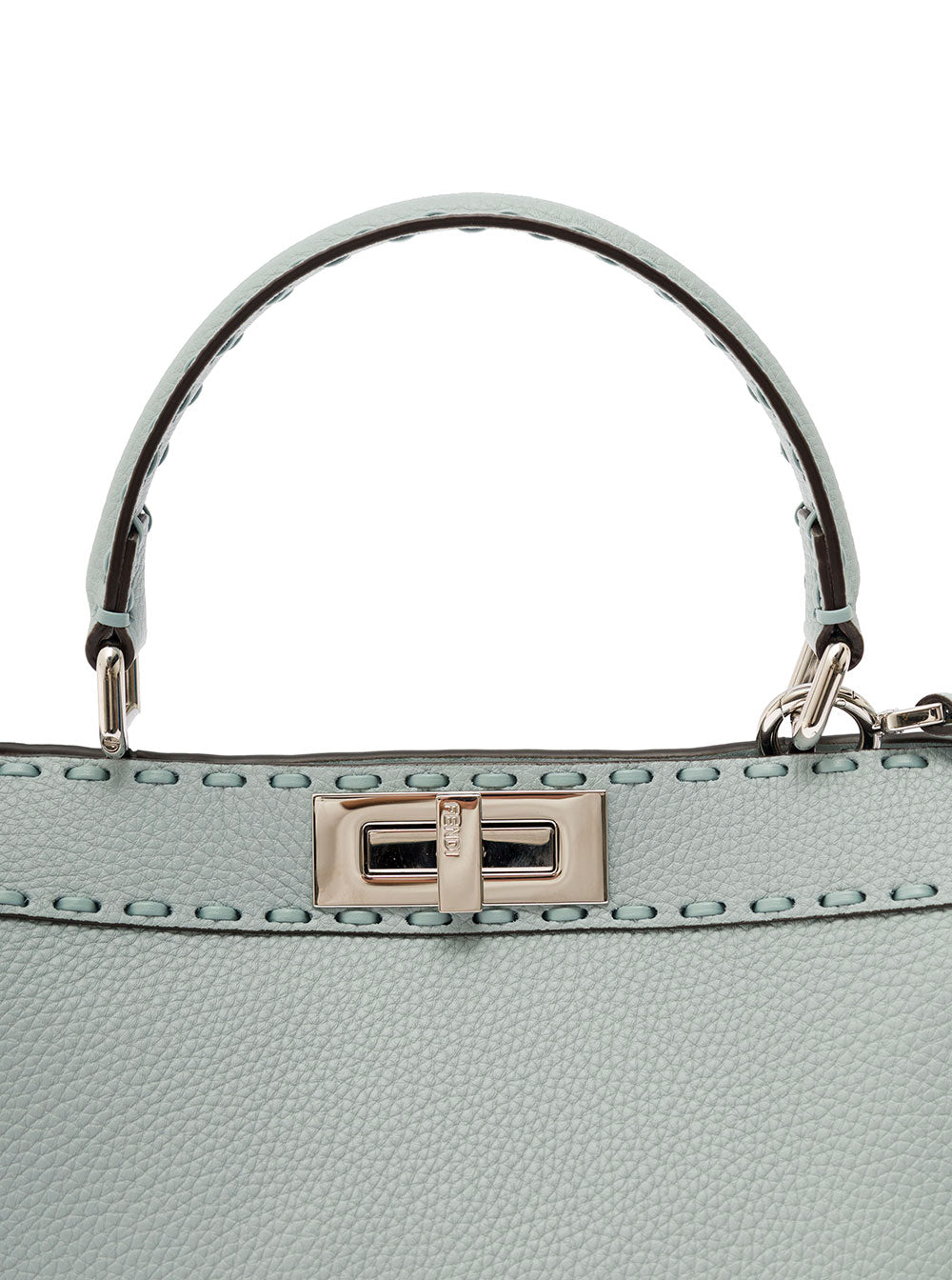 Fendi Women 'Peekaboo Iseeu Medium' Grey Handbag With 646 Hand-Sewn Topstitches Woman FENDI