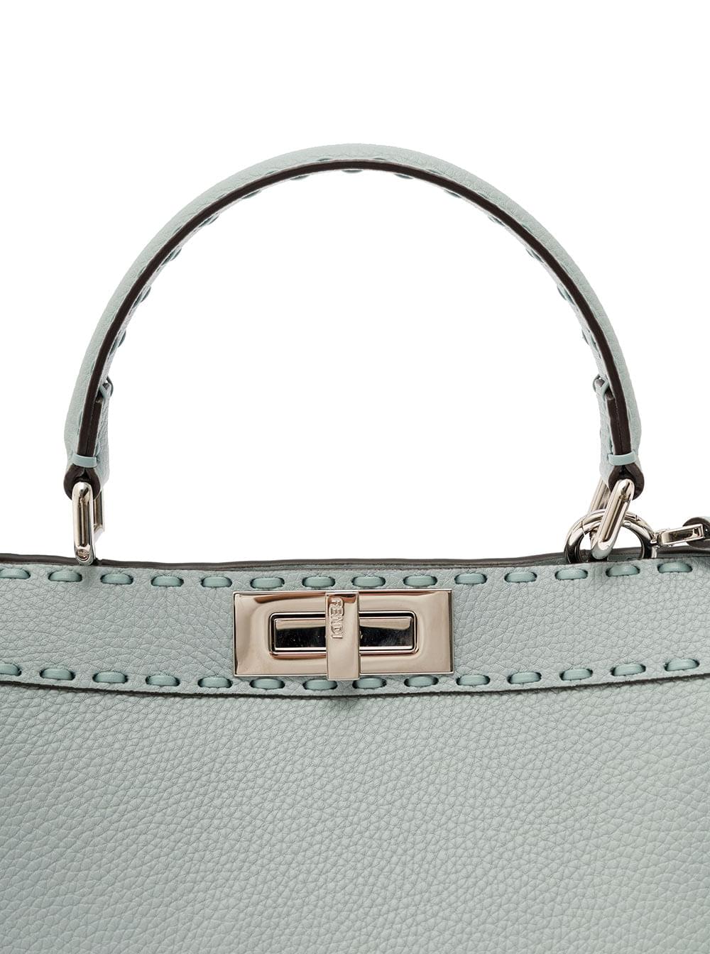 Fendi Women 'Peekaboo Iseeu Medium' Grey Handbag With 646 Hand-Sewn Topstitches Woman FENDI