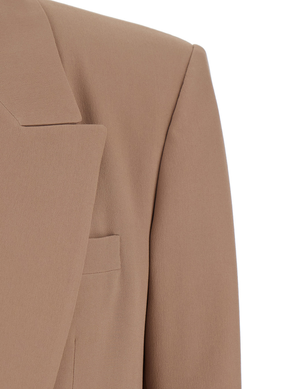Saint Laurent Women Beige Single-Breasted Jacket With Peak Lapels In Wool Woman SAINT LAURENT