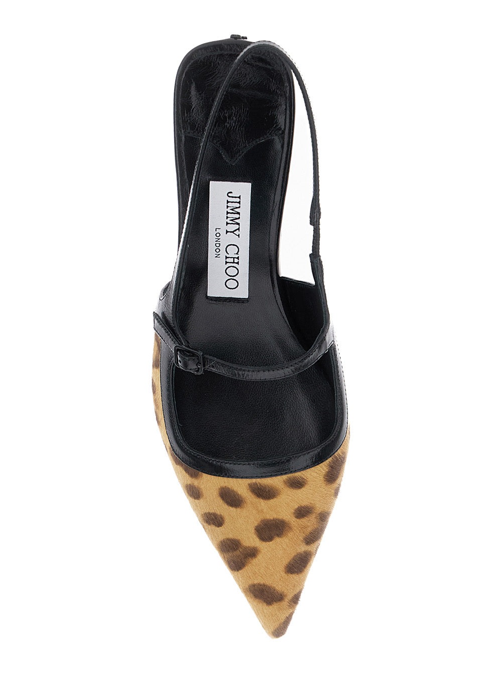 Jimmy Choo Women 'Didi' Brown Slingback Pumps With Leopard Motif And Sculpted Heel In Leather Woman JIMMY CHOO