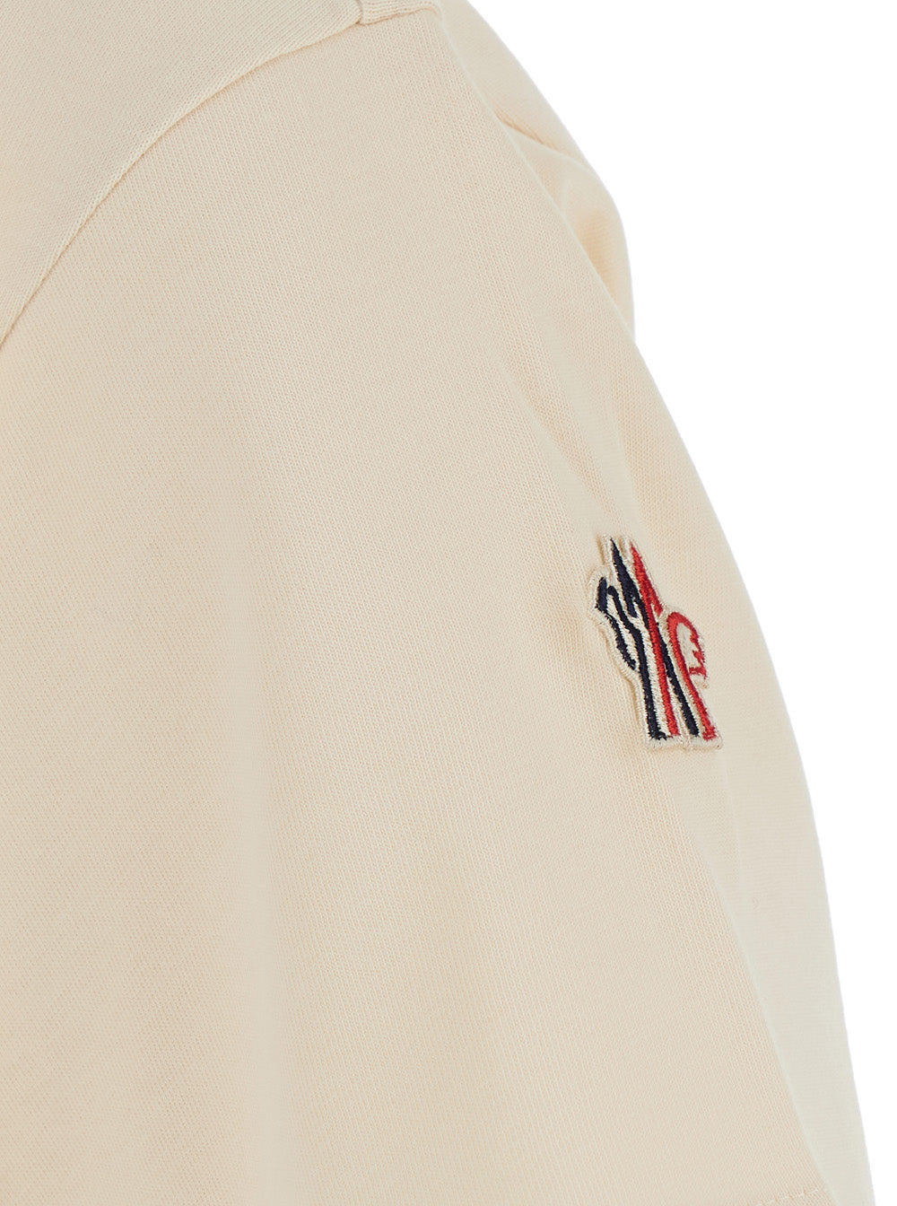 Moncler Grenoble Women White T-Shirt With Logo Printed On The Front And Logo Patch On The Sleeve In Cotton Man MONCLER GRENOBLE