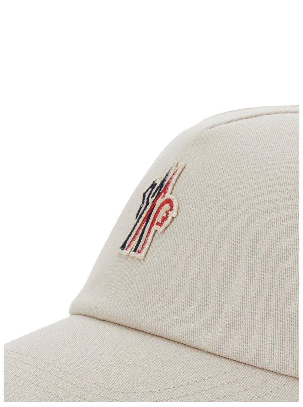 Moncler Grenoble Women White Baseball Cap With Logo Patch On The Front In Cotton Woman MONCLER GRENOBLE