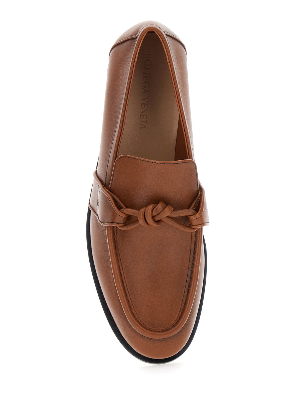 Bottega Veneta Men Brown Loafers With Knot Detail On The Front In Leather Man BOTTEGA VENETA