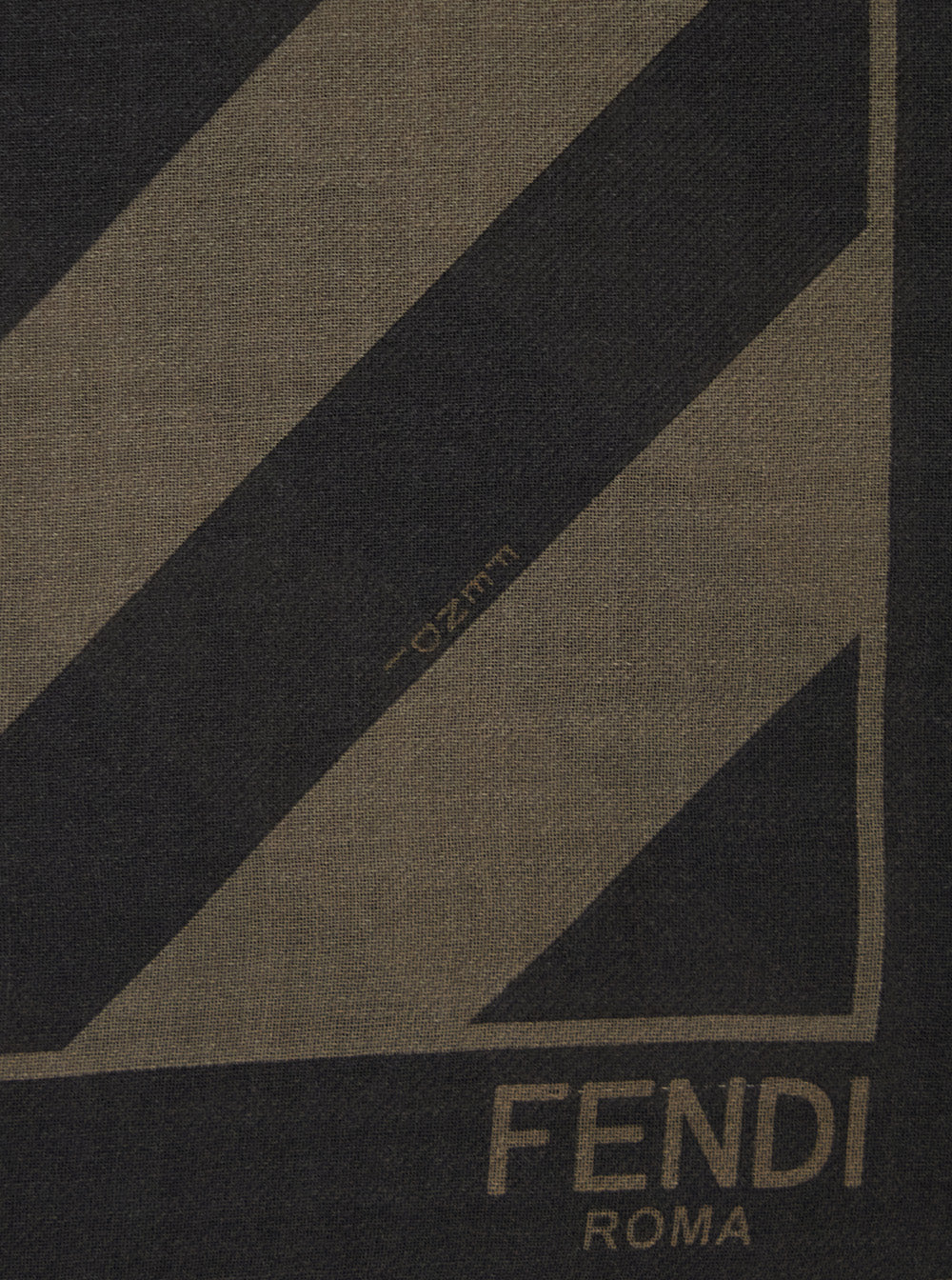 Fendi Men Beige Square Stole With All-Over Striped Motif And Logo Lettering On The Hem In Cotton And Silk Blend Man FENDI