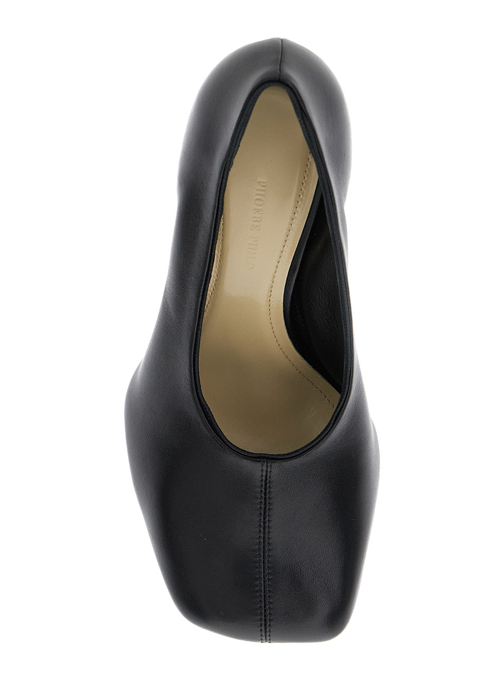 Phoebe Philo Women 'Soft 90' Black Décolleté With Square Toe And High Heel In Soft Leather Woman PHOEBE PHILO