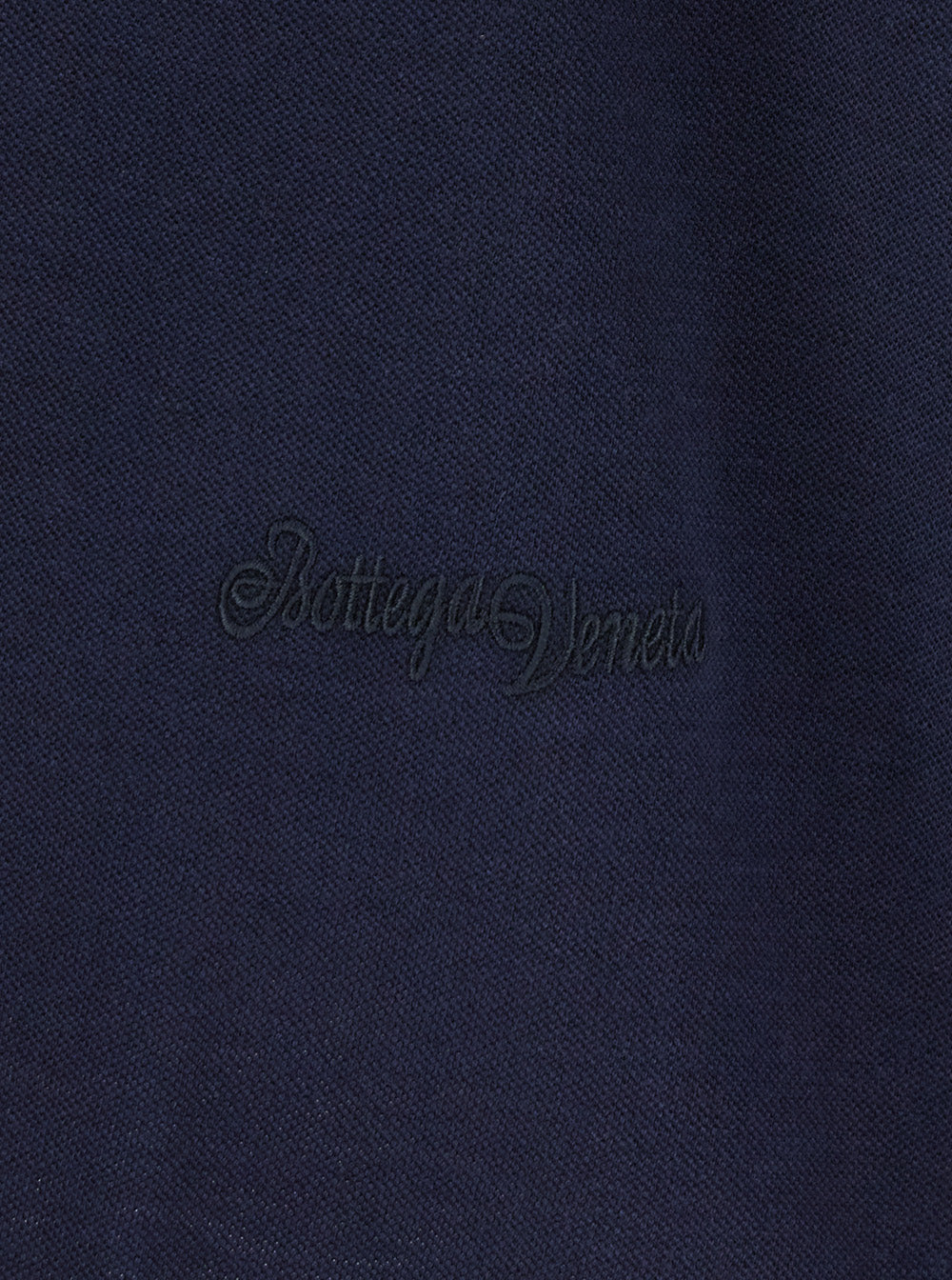 Bottega Veneta Men Blue Polo With Classic Collar And Embroidered Logo On The Front In Tone On Tone Cotton Man BOTTEGA VENETA