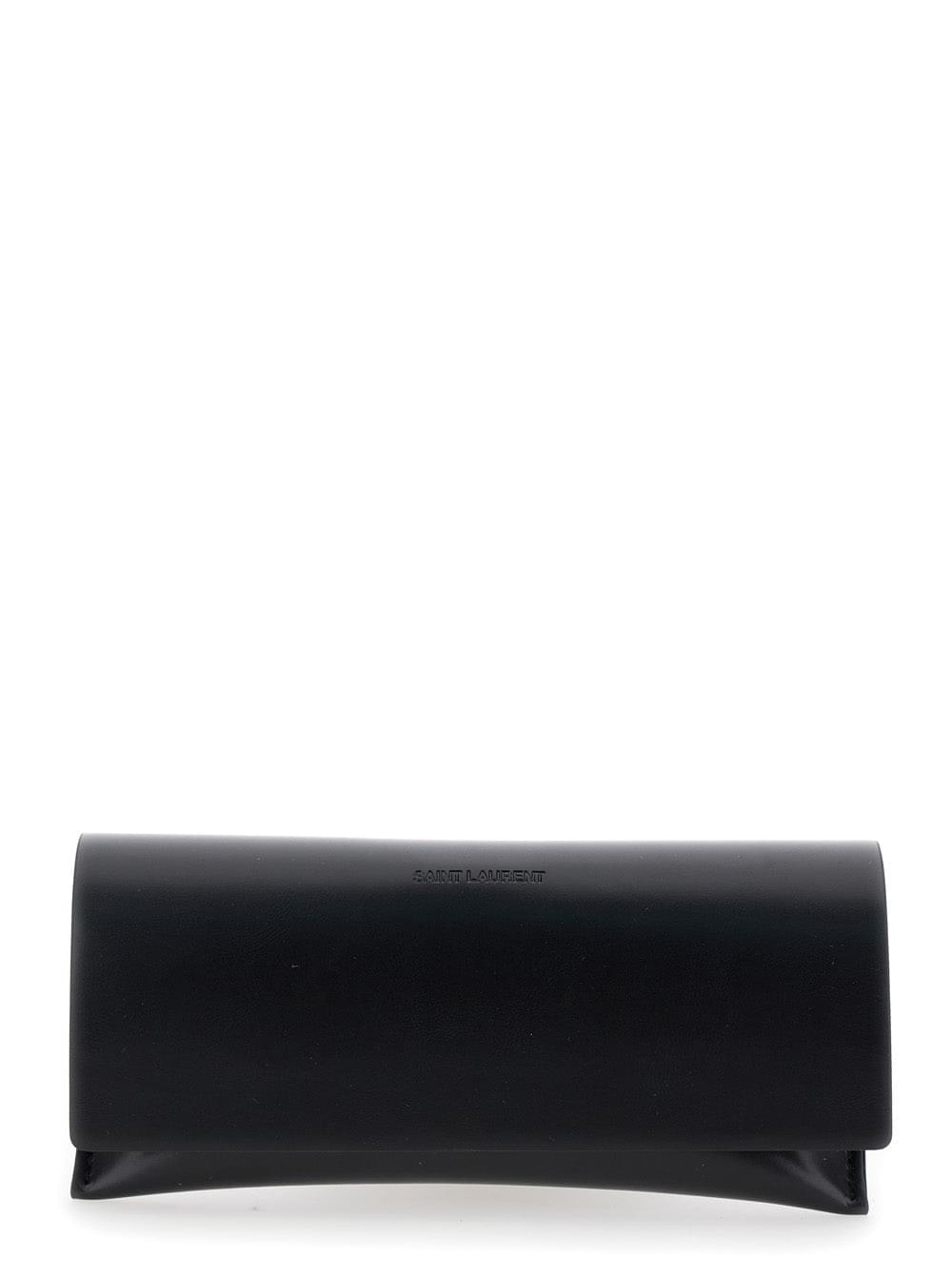 Saint Laurent Women Brown Sunglasses With Thick Frame And Tortoiseshell Print In Acetate Woman SAINT LAURENT