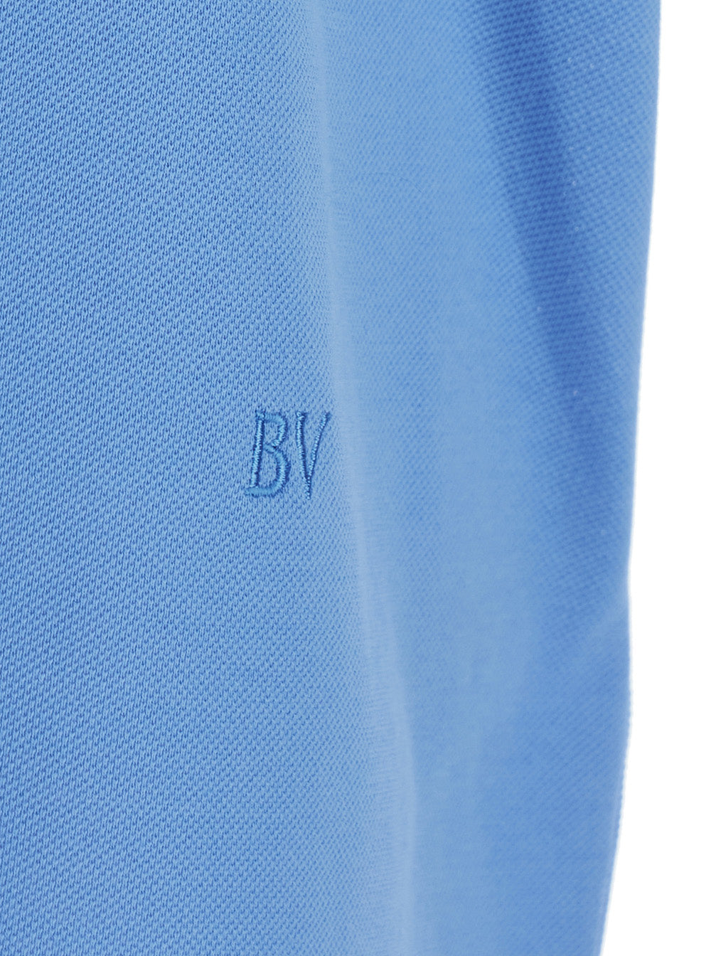 Bottega Veneta Men Blue Polo Shirt With Classic Collar And Logo Embroidery Detail On The Front In Cotton Man BOTTEGA VENETA