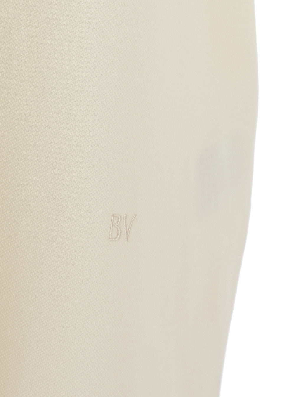 Bottega Veneta Men White Polo Shirt With Classic Collar And Logo Embroidery Detail On The Front In Cotton Man BOTTEGA VENETA