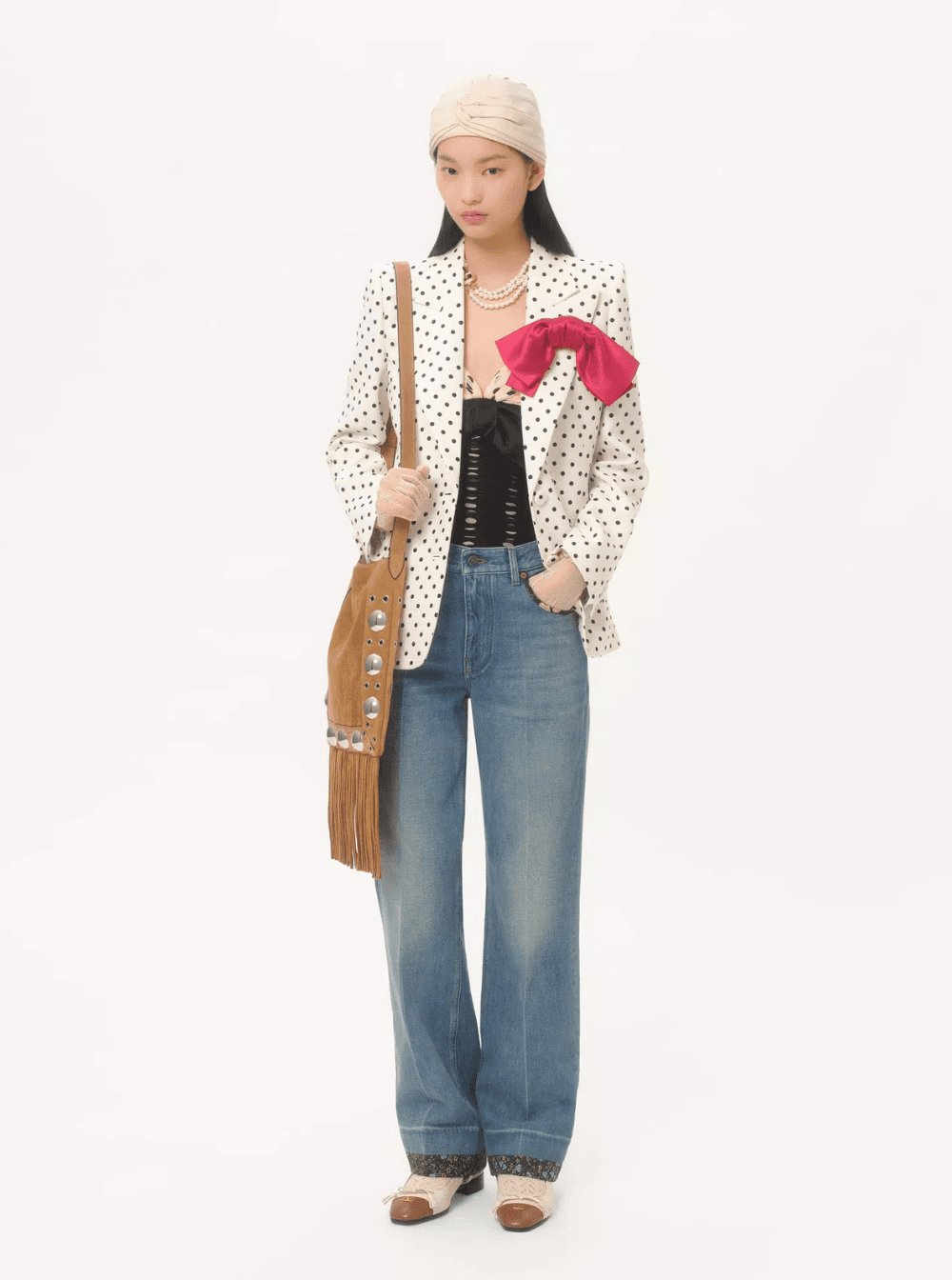 Valentino Women Blue Jeans With Logo Patch On The Rear And Floral Details In Denim Woman VALENTINO