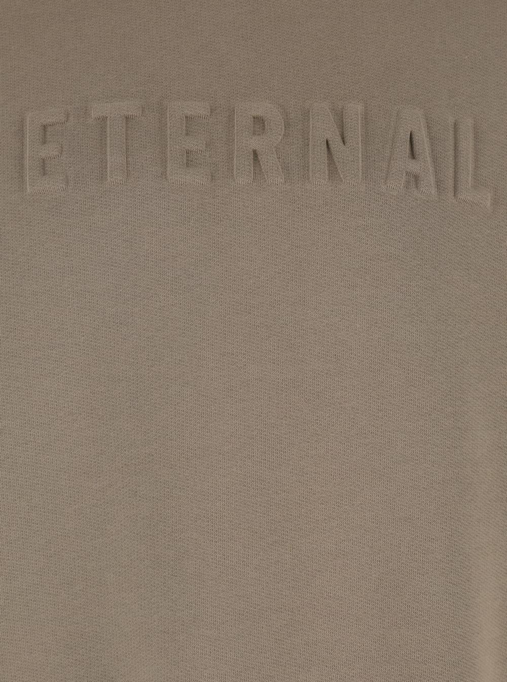 Fear Of God Men 'Eternal Beige Crewneck T-Shirt With Dropped Shoulders And Tonal Embroidery On The Front In Cotton Blend Man FEAR OF GOD