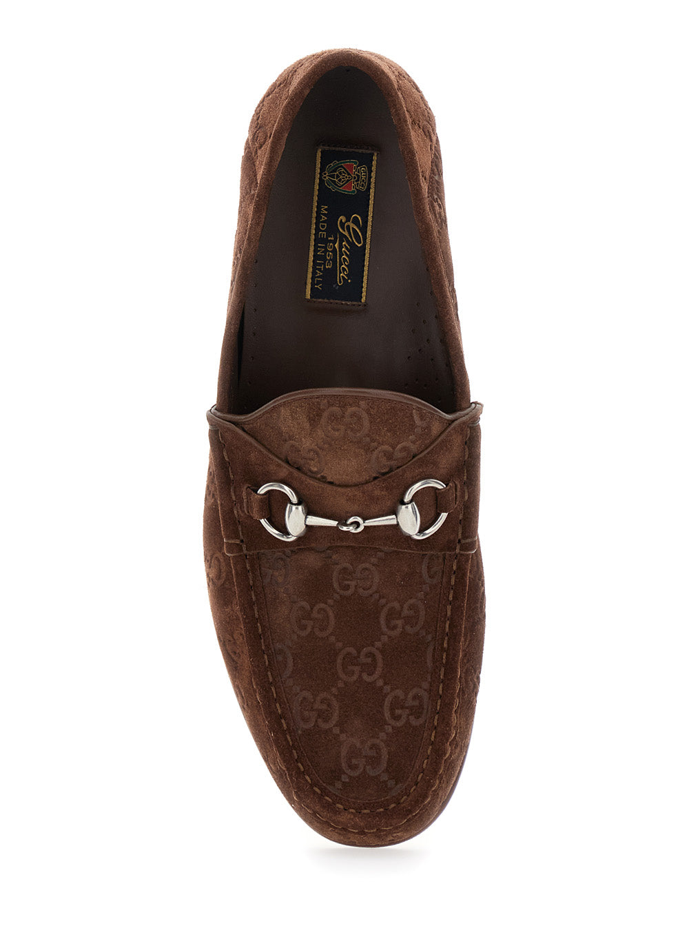 Gucci Men 'Horsebit 1953' Brown Loafers With Horsebit In Gg Canvas Man GUCCI