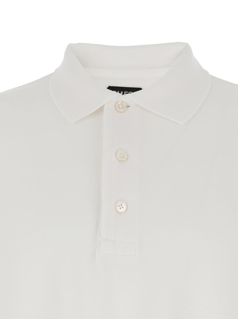 Tom Ford Men White Polo Shirt With Classic Collar In Cotton Blend Man TOM FORD
