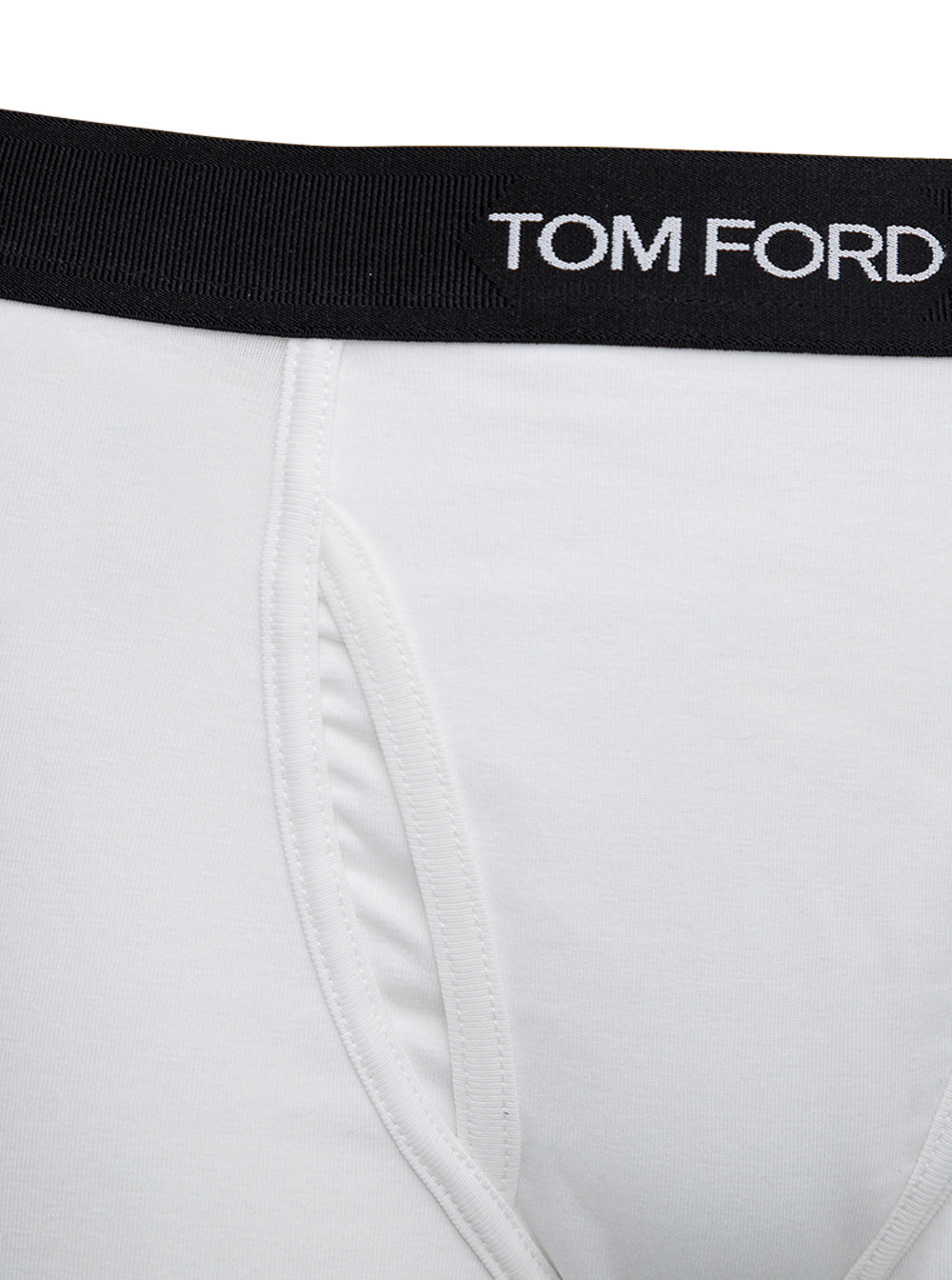 Tom Ford Men White Boxer Shorts With Elastic Waist With Logo Lettering In Cotton Man TOM FORD