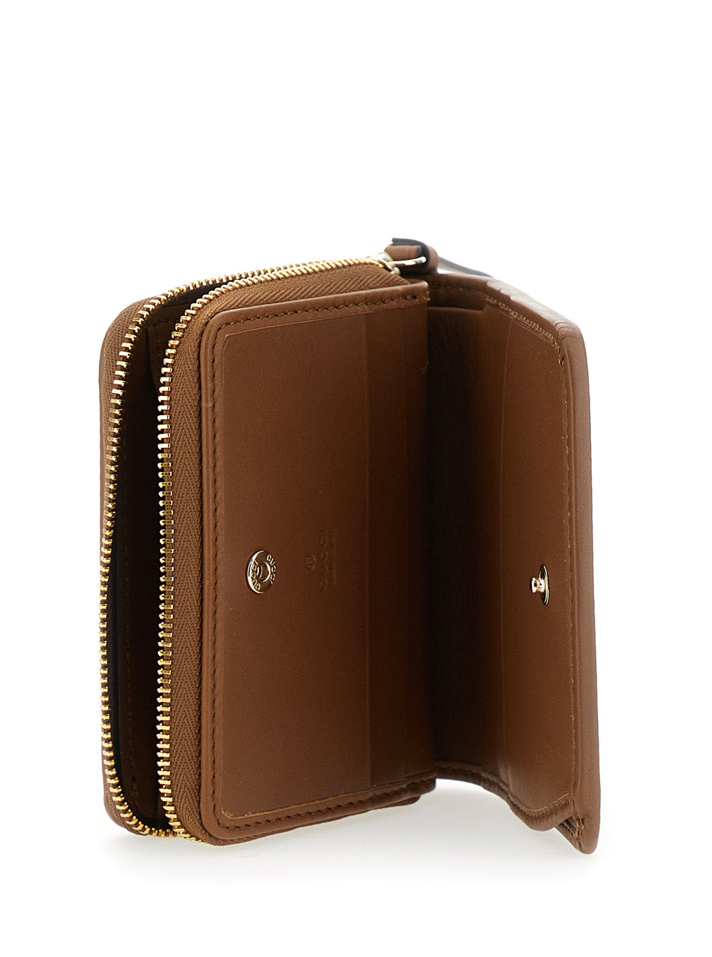 Gucci Women Beige Wallet With Snap Button And Zip Closure In Gg Canvas Woman GUCCI