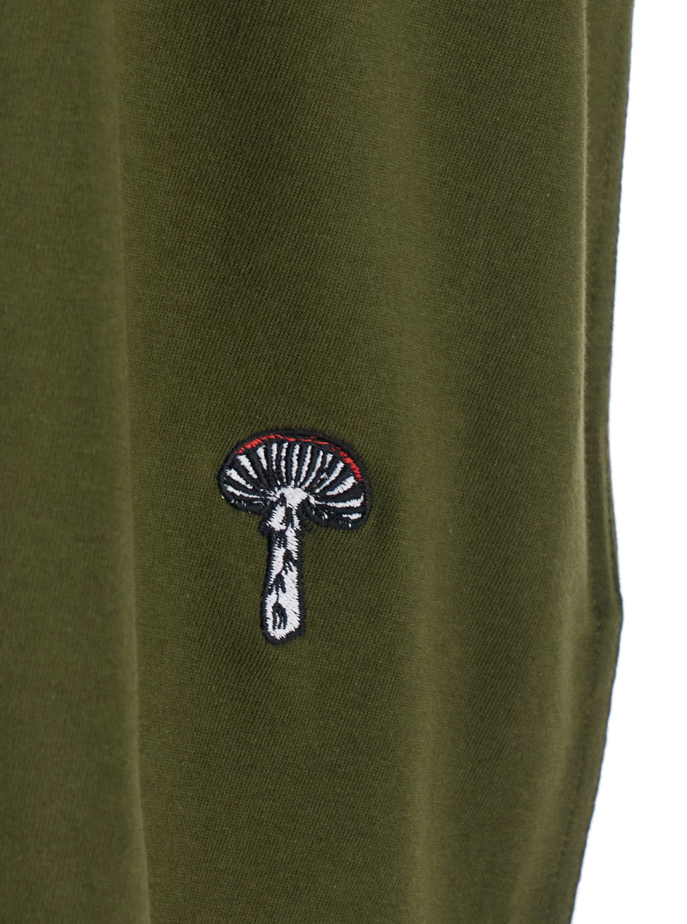 Bottega Veneta Men Green Crewneck T-Shirt With Mushroom Embroidery On The Front In Cotton Man BOTTEGA VENETA