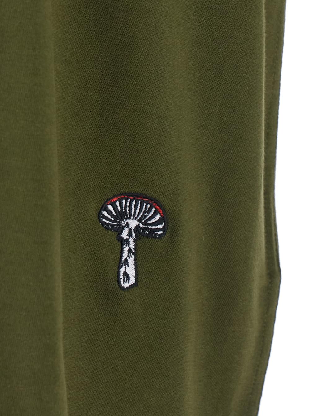Bottega Veneta Men Green Crewneck T-Shirt With Mushroom Embroidery On The Front In Cotton Man BOTTEGA VENETA