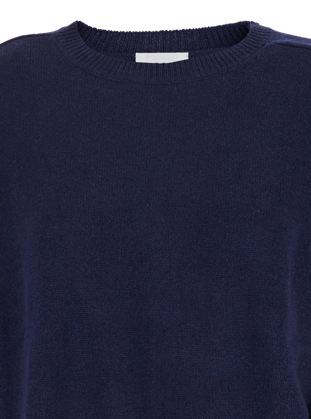 P.A.R.O.S.H. Women Blue Crewneck Sweater With Asymmetric Hem In Wool And Cashmere Woman P.A.R.O.S.H.