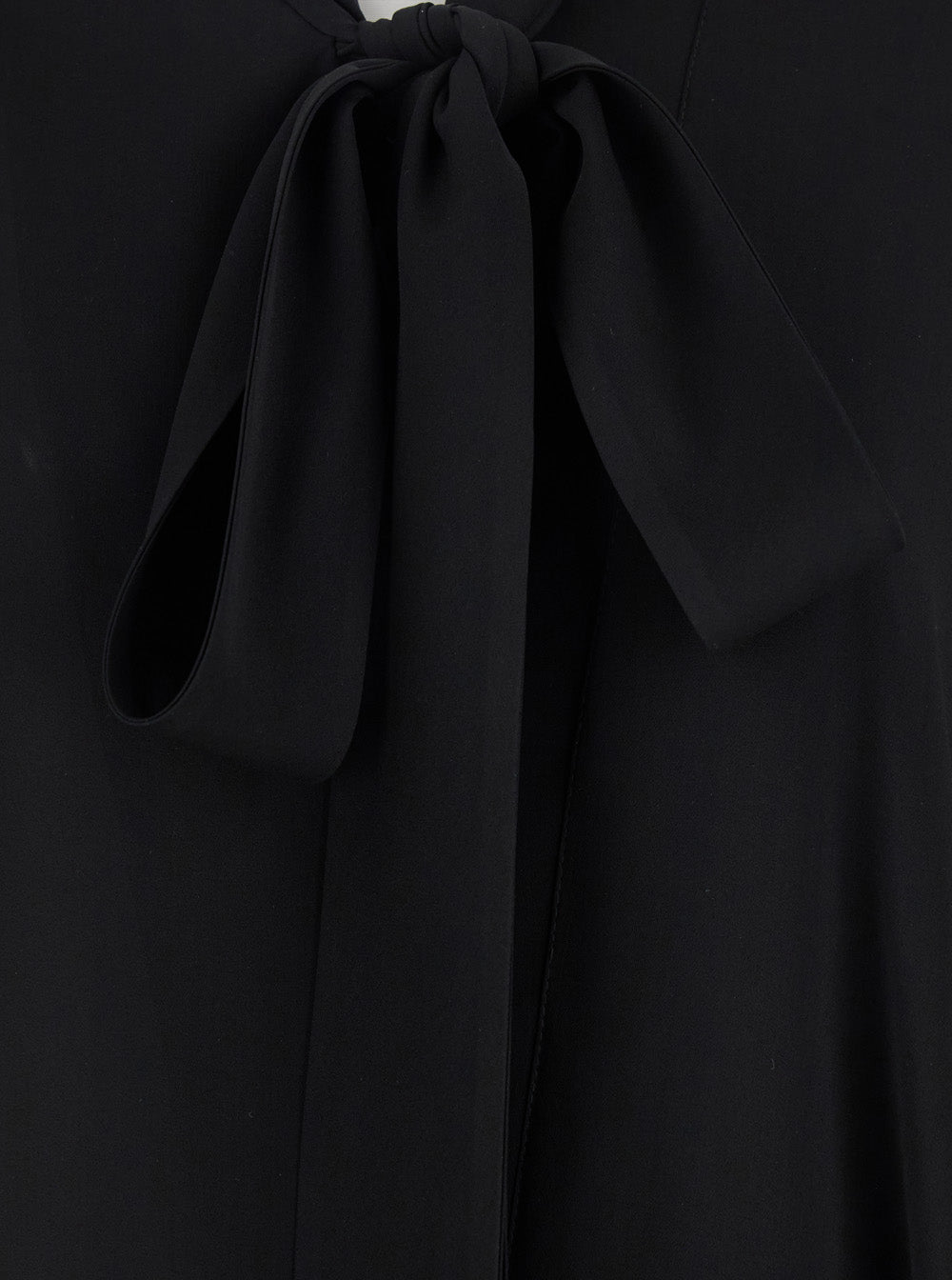 Balenciaga Women Black Blouse With Pussybow Collar And Asymmetric Design In Silk Woman BALENCIAGA